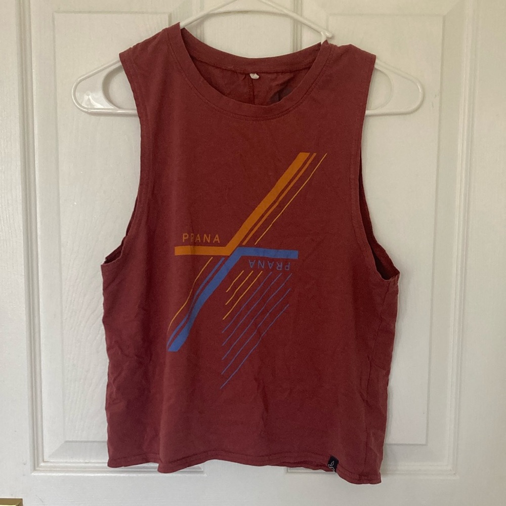 Prana Women's Red Graphic Tank Top